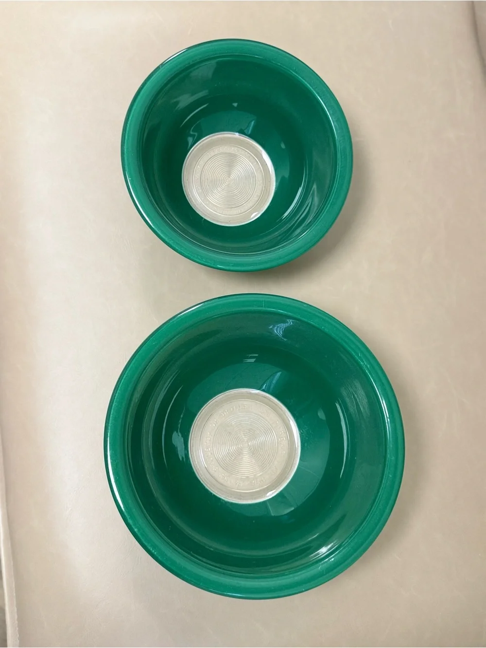 Pyrex Forest Green Rainbow Glass Mixing Bowl Set Vintage Kitchen Bundle